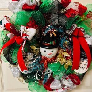 Snow man wreath/let it snow